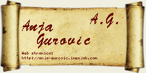 Anja Gurović vizit kartica